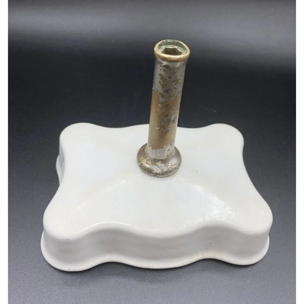 Antique White Standard Porcelain Ceramic Soap Dish Bath Tray Pedestal